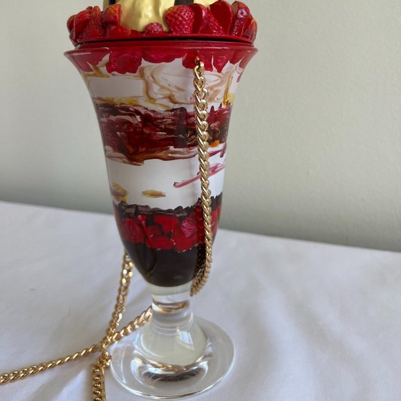 SS22 Moschino Couture Jeremy Scott Diner Red Ice Cream Sundae Crossbody Bag - Picture 5 of 16